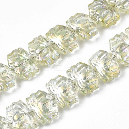 Electroplate Glass Beads Strand EGLA-S188-24-B01-1