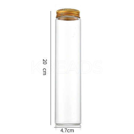 Column Glass Screw Top Bead Storage Tubes CON-WH0086-094J-02-1