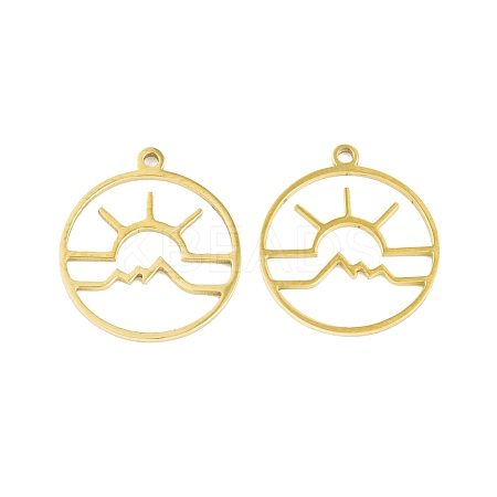 5Pcs 201 Stainless Steel Pendants LS-STAS-M056-01B-G-1