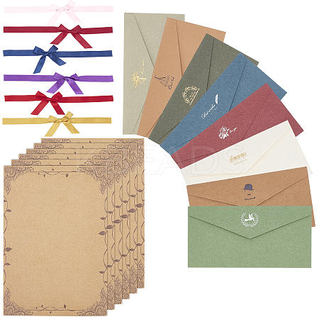 Vintage Retro Western Style Paper Envelope DIY-CP0002-48-1