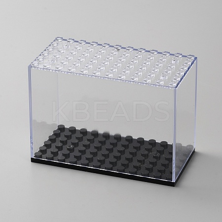 Transparent Plastic Minifigure Display Cases ODIS-WH0070-08-1