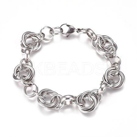 Tarnish Resistant 304 Stainless Steel Chain Bracelets LS-BJEW-L661-04P-1