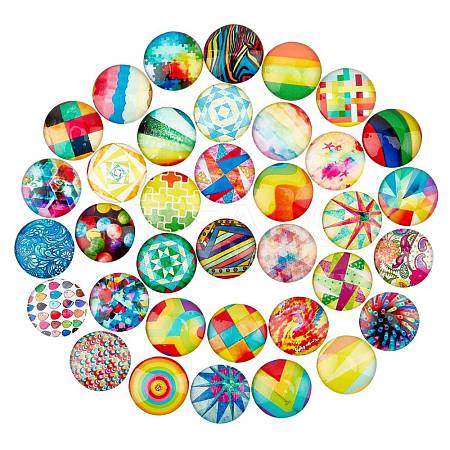 Glass Cabochons GGLA-R040-25mm-04-1