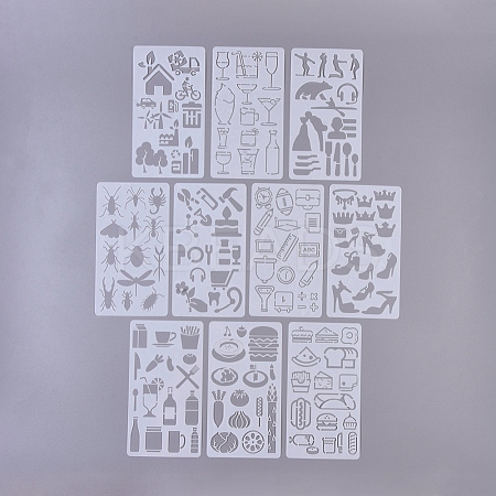 Plastic Drawing Painting Stencils Templates DIY-WH0157-06A-1