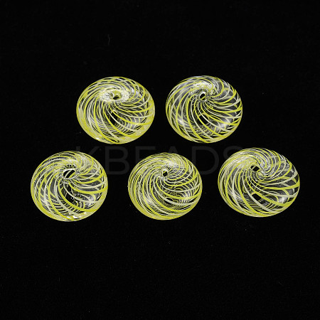Transparent Handmade Blown Glass Globe Beads X-GLAA-T012-18-1