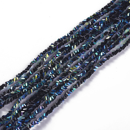 Electroplate Glass Beads Strands EGLA-E057-01A-04-1