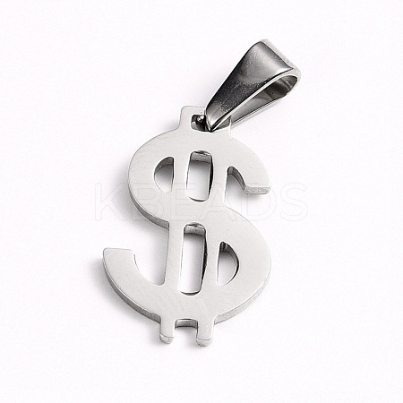 Non-Tarnish 304 Stainless Steel Pendants X-STAS-I127-021P-1