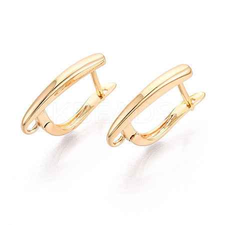 Brass Hoop Earring Findings KK-N267-23B-G-1