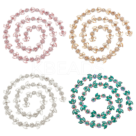 1.8M 4 Colors Iron Rhinestone Strass Chains CH-WR0001-04-1
