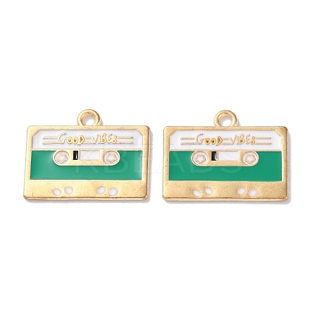 Alloy Enamel Pendants ENAM-O001-11K-G-1