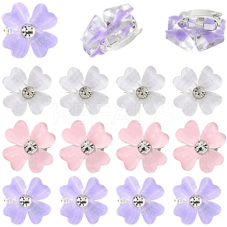 30Pcs 3 Colors Zinc Alloy Resin Hair Fastener OHAR-SC0001-16B-1
