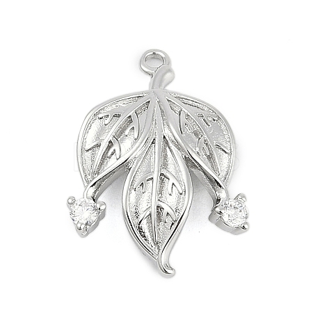 Brass Micro Pave Cubic Zirconia Pendants KK-Q026-21P-1