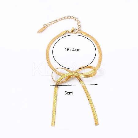 201 Stainless Steel Herringbone Chain Bracelets LS-AO9100-1-1