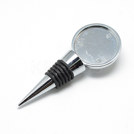 Zinc Alloy Wine Bottle Stoppers Cabochon Settings MAK-R022-03-1