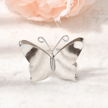 Brass Cuff Open Rings for Women RJEW-F215-02P-1