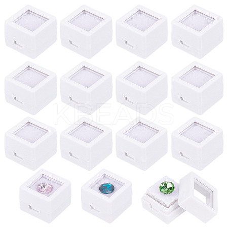 Square Plastic Loose Diamond Storage Boxes LS-CON-WH0095-49A-1