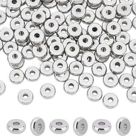 100Pcs 304 Stainless Steel Spacer Beads STAS-UN0026-06-1