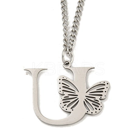 201 Stainless Steel Necklaces NJEW-Q336-01U-P-1