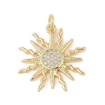 Brass Micro Pave Clear Cubic Zirconia Pendants LS-ZIRC-A013-53G-1