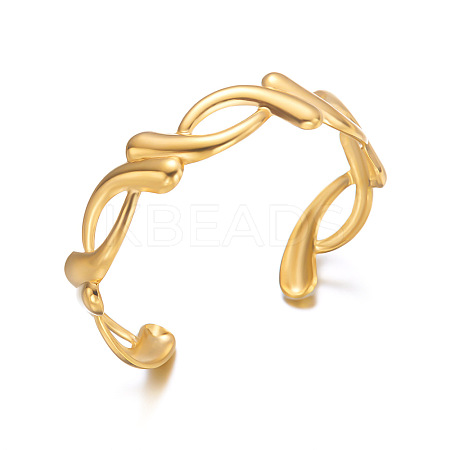 304 Stainless Steel Cuff Bangles WG1CF9F-04-1
