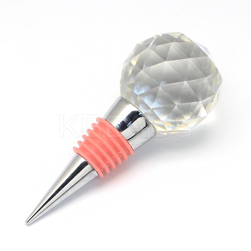 Wholesale Zinc Alloy Wine Bottle Stoppers with Glass Beads - KBeads.com