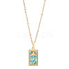 Brass with Cubic Zirconia Pendants Necklaces NJEW-LP0001-45G-G-1
