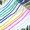 6 Yards 6 Colors Polyester Wavy Fringe Trim Ribbon OCOR-WH0080-44A-3