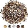 2500Pcs 5 Colors Brass Crimp Beads KK-AR0004-18-1