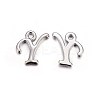 Platinum Plated Alloy Letter Pendants PALLOY-P097-02-Y-1