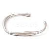Non-Tarnish 304 Stainless Steel Open Cuff Bangles for Women BJEW-G711-02P-2