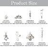 40Pcs 8 Styles Tibetan Style Alloy Pendants TIBEP-YW0001-86-2