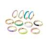 Enamel Adjustable Ring RJEW-F124-08-G-1