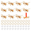 DIY Bowknot Brass Stud Earring Making Findings Kits DIY-GO0001-33-1