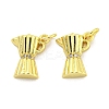 Rack Plating Brass Micro Pave Clear Cubic Zirconia Pendants KK-B091-36G-1