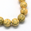 Dyed Synthetic Turquoise Gemstone Bead Strands TURQ-R032-8mm-XSS13-2
