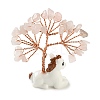 Natural Rose Quartz Chips Tree of Life Decorations DJEW-A017-01M-2