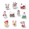 Christmas Theme Alloy Enamel European Beads LS-MPDL-Q213-03P-5
