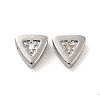Real Platinum Plated Brass Micro Pave Cubic Zirconia Beads KK-H455-08P-01-1