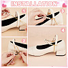 Glass Pearl Beads High-heeled Shoelaces HJEW-OC00059-4