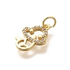 Rack Plating Brass Micro Pave Cubic Zirconia Pendants KK-H508-28G-09-2