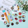 19Pcs 19 Styles Learning Theme Food Grade Eco-Friendly Silicone Focal Beads SIL-SZ0001-35-4
