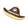 Brass Enamel Pendants KK-B171-02G-02-2