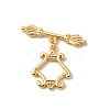 Brass Toggle Clasps KK-P340-51G-1
