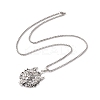 Alloy Wolf Pendant Necklace with 201 Stainless Steel Box Chains LS-NJEW-E016-19AS-2