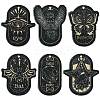 12Pcs 6 Styles Opaque Dark Theme Acrylic Pendants OACR-CJ0002-09-1