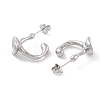 Non-Tarnish 304 Stainless Steel Stud Earrings EJEW-P258-09G-2