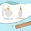 5Pcs Natural Agate Shell Shaped Pendants G-YW0002-43-3