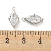 304 Stainless Steel Cubic Zirconia Pendants STAS-L278-006P-01-3