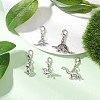 Tibetan Style Alloy Dinosaur Pendant Decorations HJEW-JM04181-1