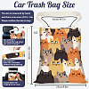 2Pcs 2 Colors Printed Polyester Hanging Car Trash Bags ABAG-DR0001-16A-2